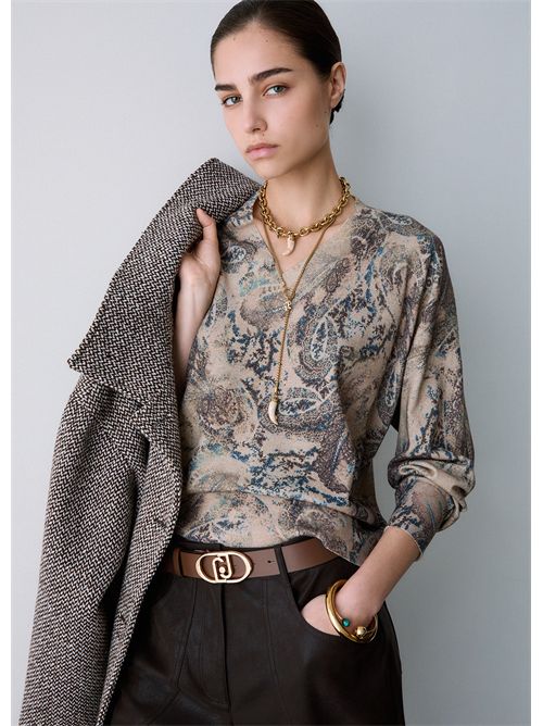 Maglia con scollo a V LIU JO | WF6311MA52S/L9303